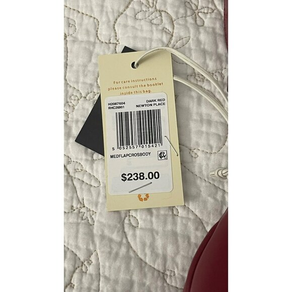 Radley $238 Newton Medium Flap Leather Burgundy Shoulder Bag NWT - Picture 4 of 8